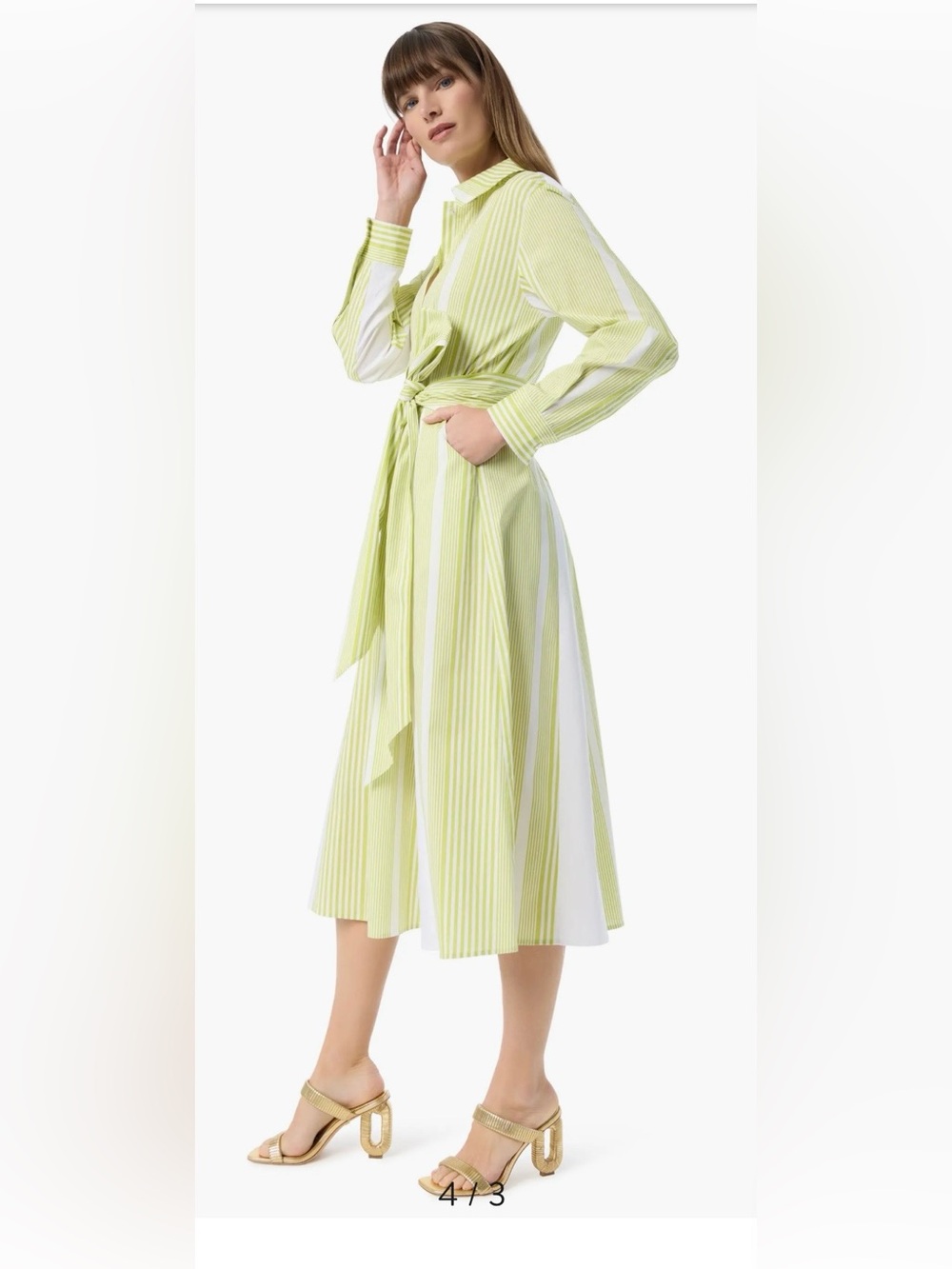 NWT Do by Dee Ocleppo Cotton Striped Shirtdress